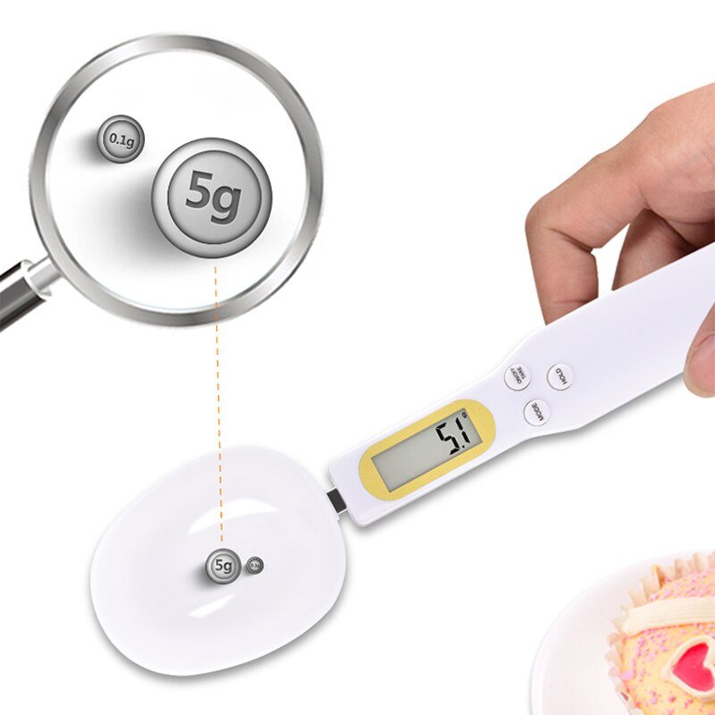 500g/0.1g LCD Display Digital Kitchen Measuring Spoon Electronic Digital Spoon Scale Mini Kitchen Scales Baking Supplies - HAYUDY