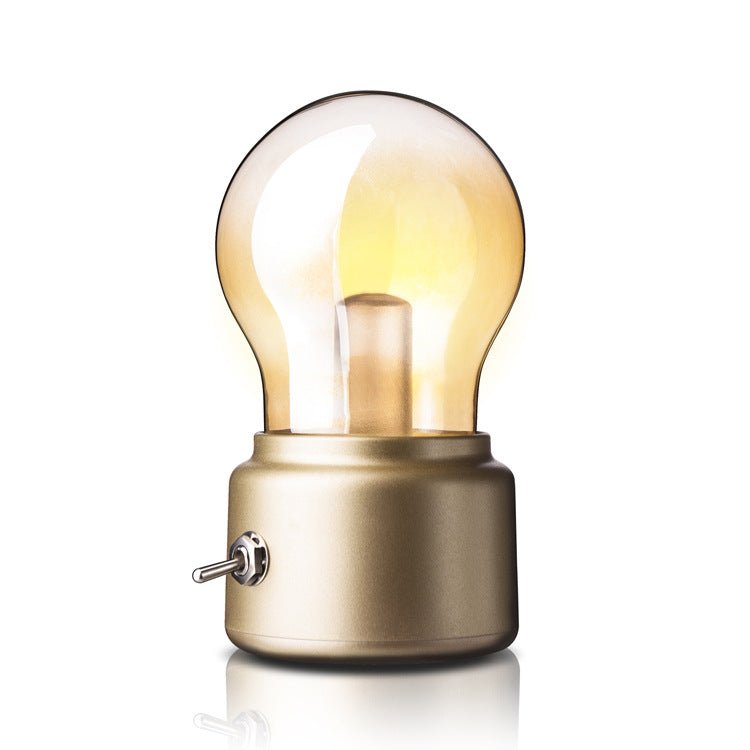 Creative Retro Nostalgic British Light Bulb Lamp Charging USB Night Lamp Bedside Atmosphere Lamp Kitchen Cabinet Small Lamp - HAYUDY