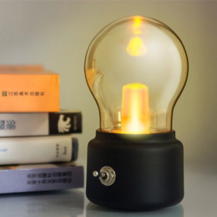 Creative Retro Nostalgic British Light Bulb Lamp Charging USB Night Lamp Bedside Atmosphere Lamp Kitchen Cabinet Small Lamp - HAYUDY